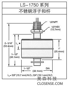 GEMS LS-1750外形尺寸